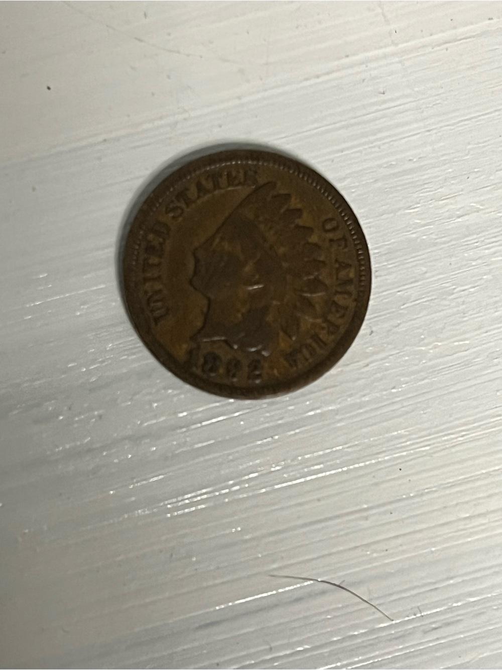 Vintage Copper Coin Accent - Brown
